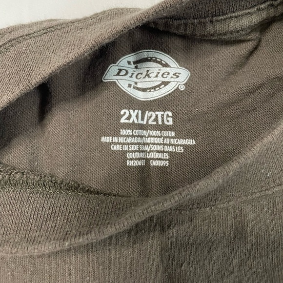 Mens Dickies size 2XL brown short sleeve shirt - Picture 4 of 4